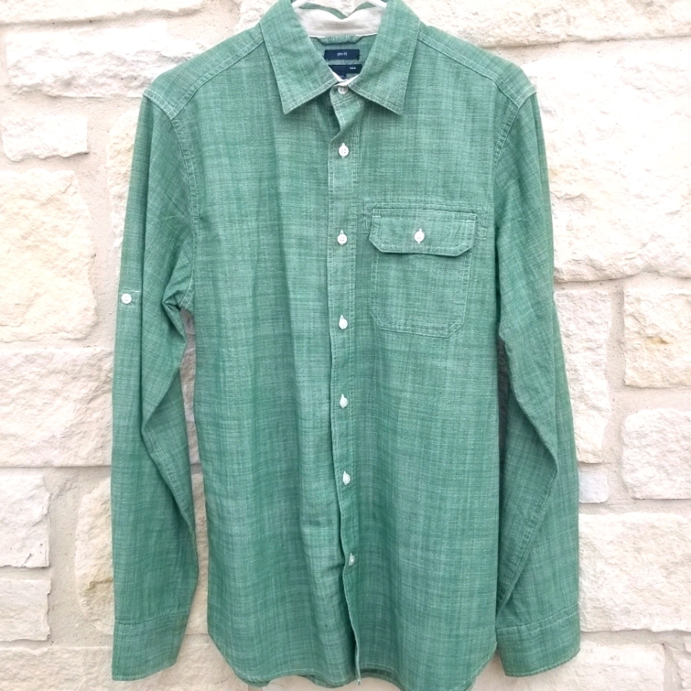 Gap Slim Fit Green Buttom Down size Medium